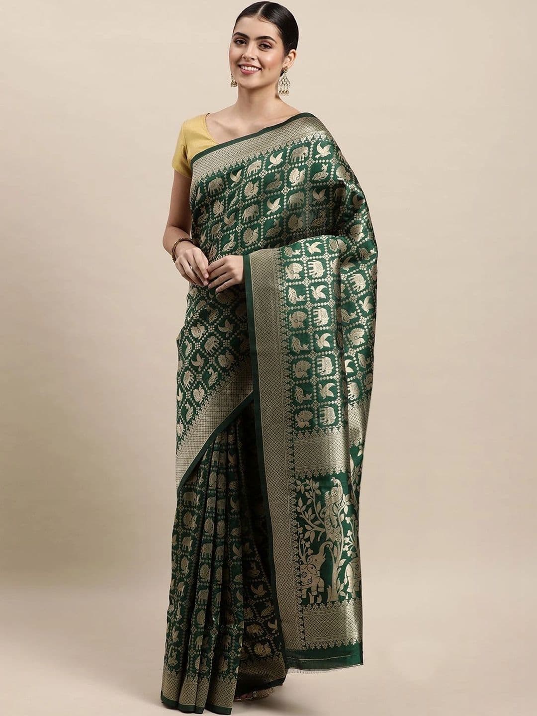 KALINI Woven Design Zari Art Silk Banarasi Saree - view 1