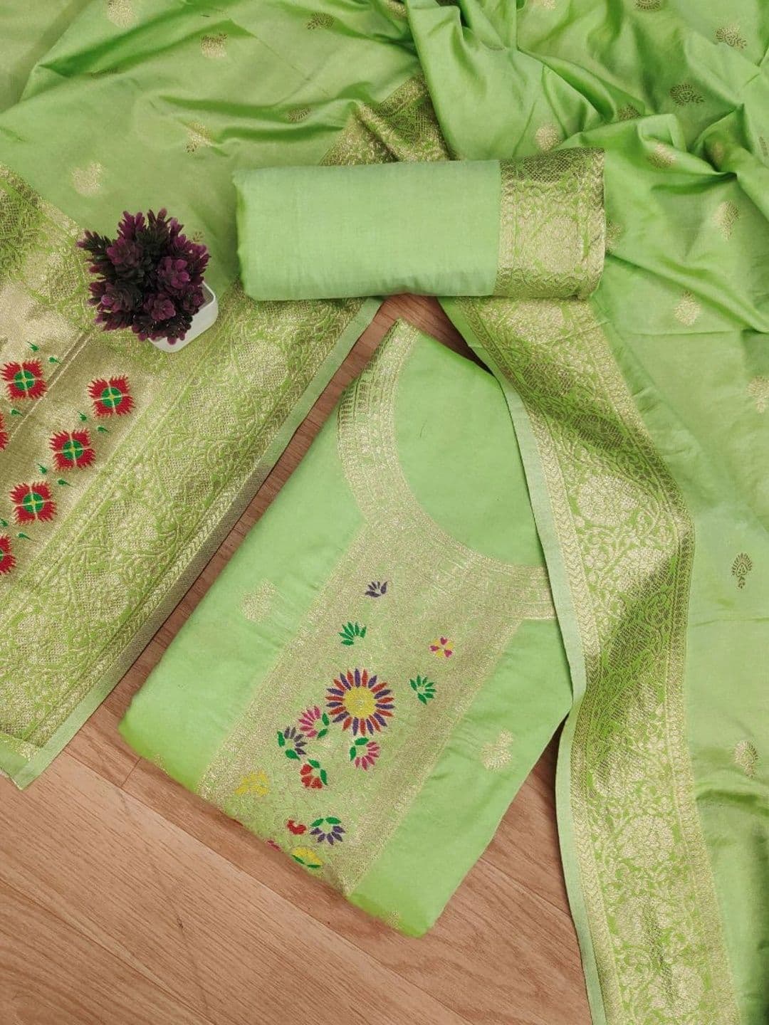 Dhaaga Ghar Pure Cotton Unstitched Dress Material thumbnail 3
