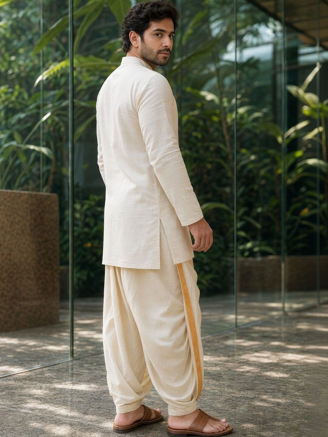 Banarasi Poshak Men Silk Dhoti Dhotis thumbnail 4