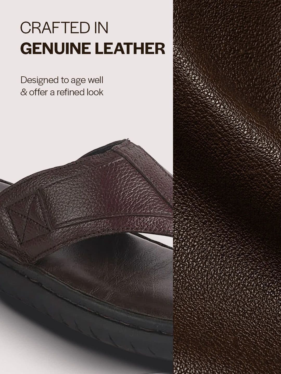 FAUSTO Men Leather Comfort Sandals thumbnail 3