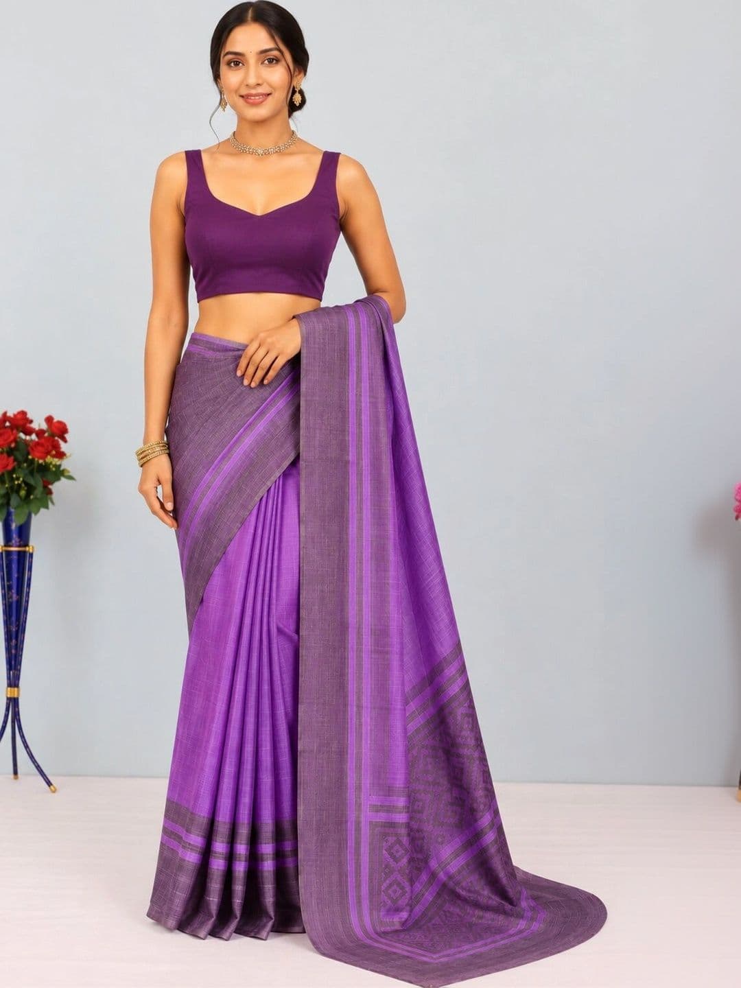 Anouk Woven Design Art Silk Designer Saree thumbnail 3
