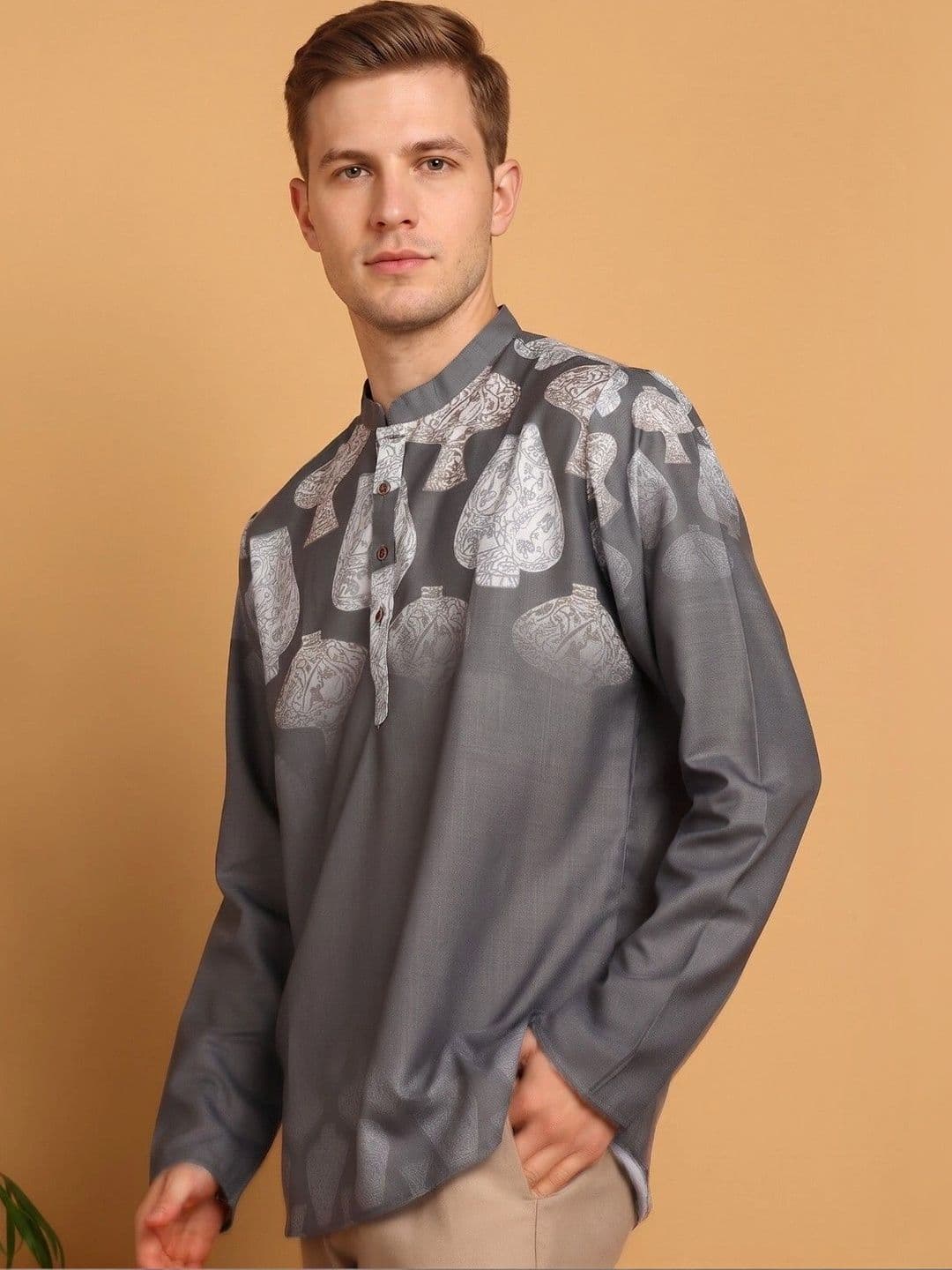 Anouk Men Ethnic Motifs Printed Kurta thumbnail 5