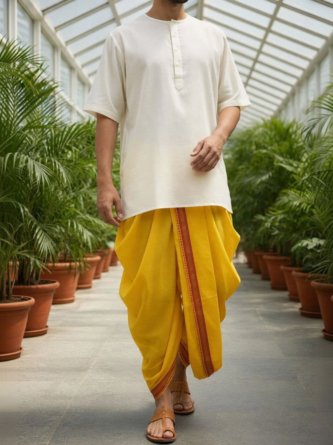 Banarasi Poshak Men Silk Dhoti Dhotis thumbnail 5