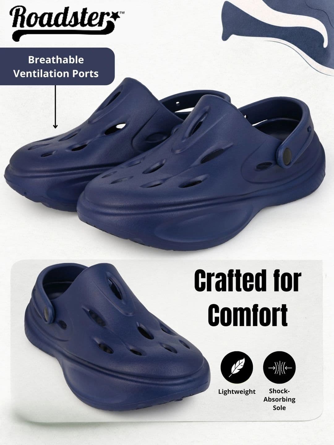 Roadster Men Comfort Lightweight Clogs  With Back Strap thumbnail 4