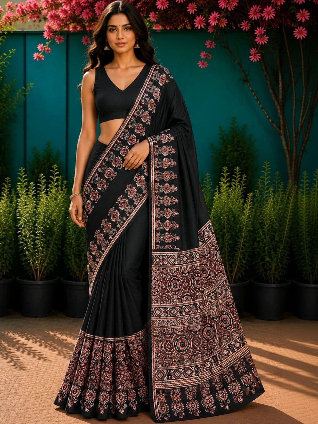 Anouk Ethnic Motifs Art Silk Designer Saree - view 1