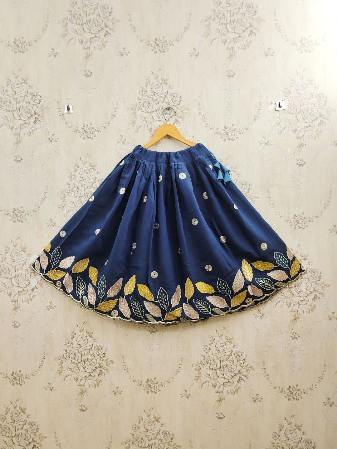 KALINI Girls Embellished Thread Work Ready to Wear Lehenga & thumbnail 2