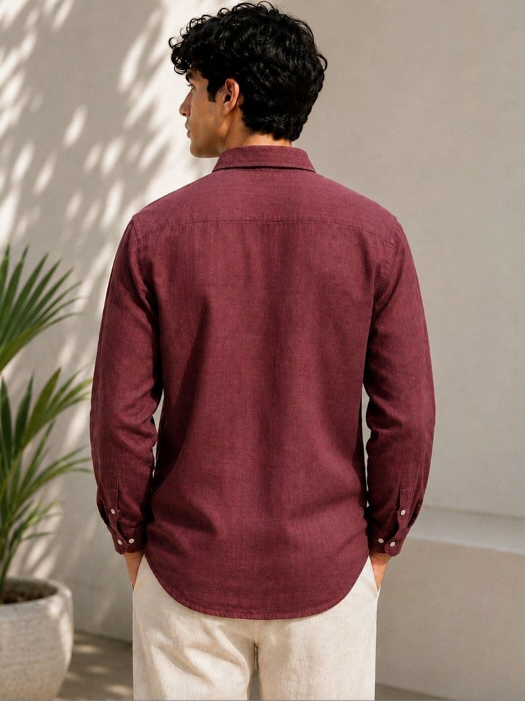 HERE&NOW Men Comfort Semi Sheer Casual Shirt thumbnail 5