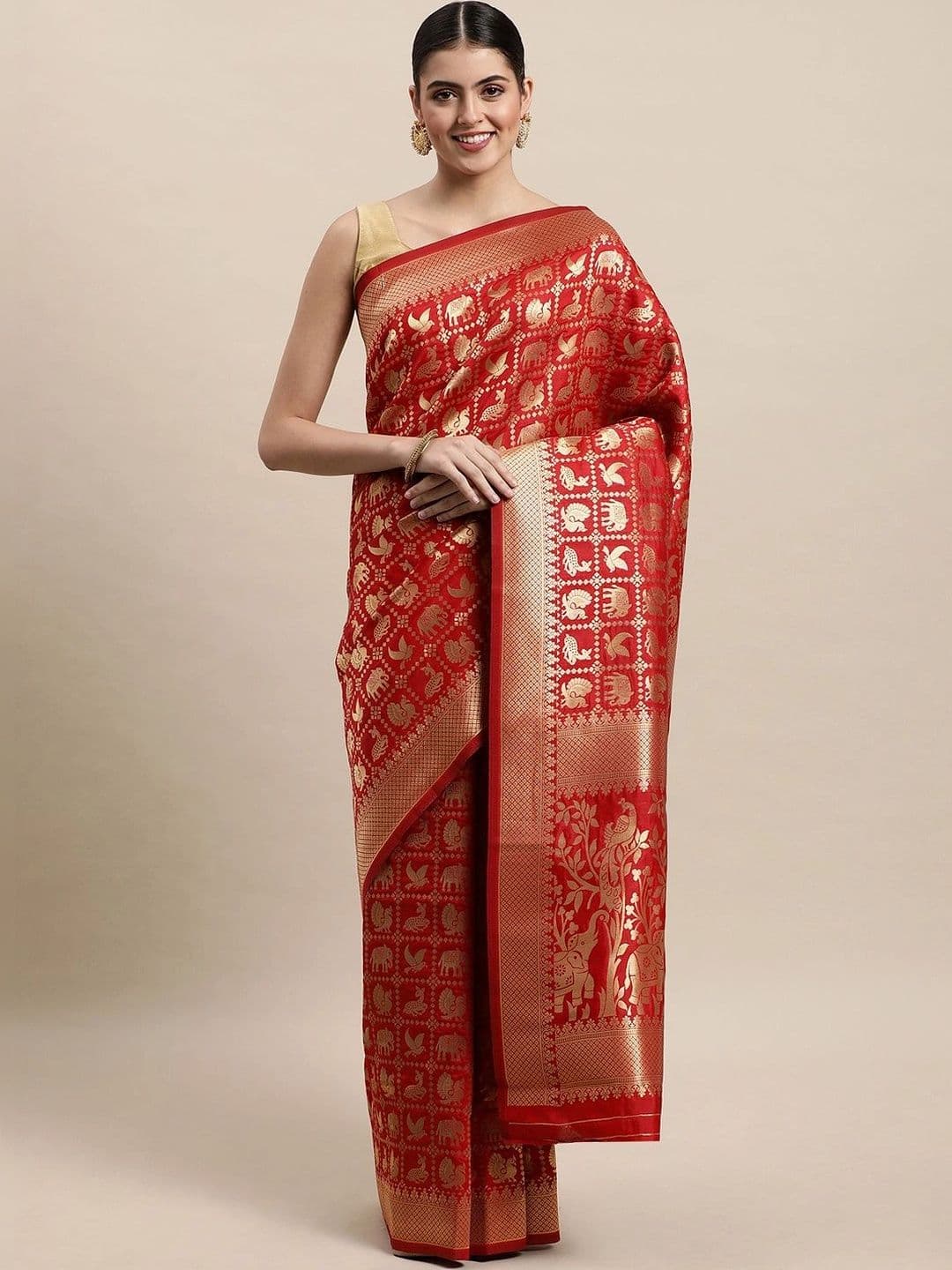 KALINI Woven Design Zari Art Silk Banarasi Saree - view 1