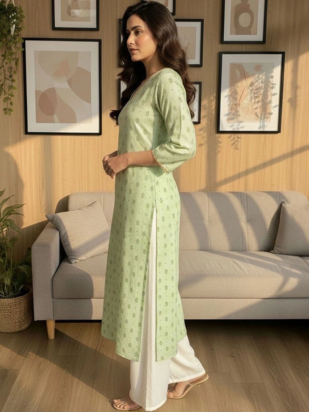 Janasya Women Ethnic Motifs Printed Kurta thumbnail 6