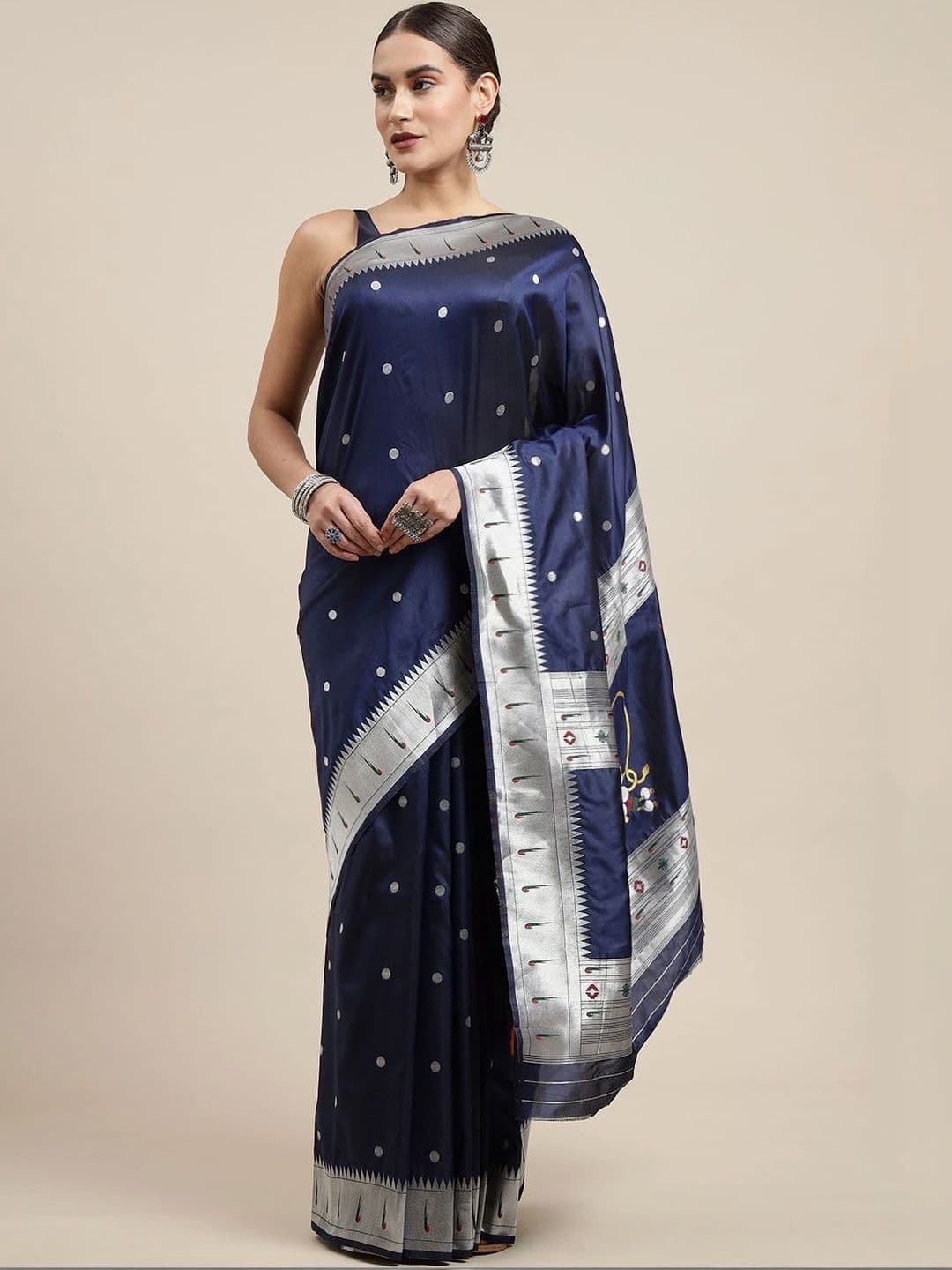 KALINI Woven Design Zari Art Silk Paithani Saree - view 1