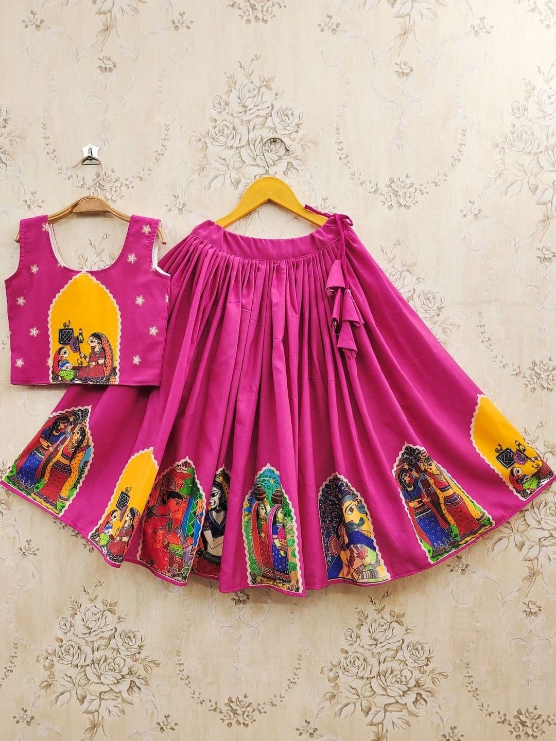 KALINI Girls Printed Ready to Wear Lehenga & thumbnail 3