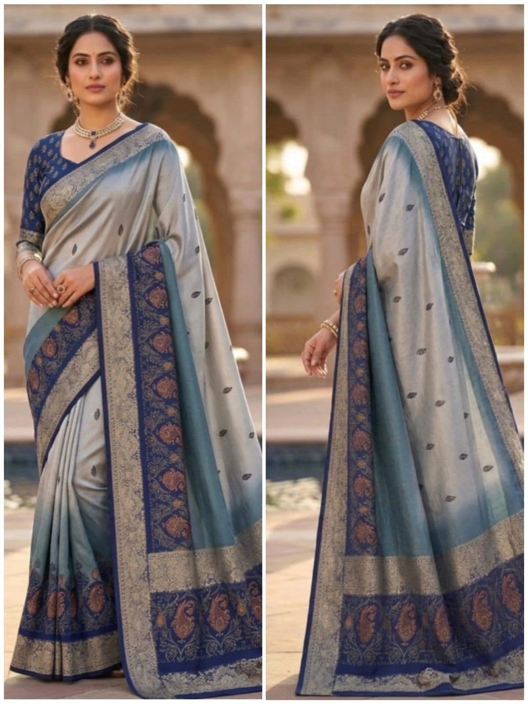 Style And Shine Paisley Zari Art Silk Saree thumbnail 2