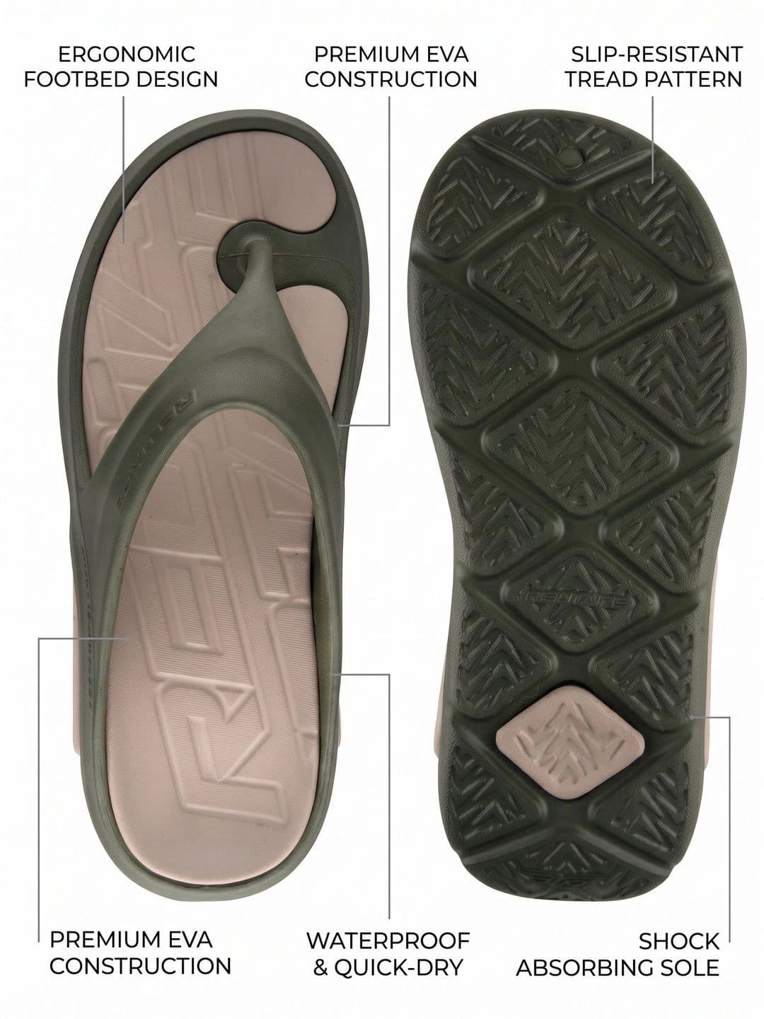 Red Tape Men Thong Flip-Flops thumbnail 3