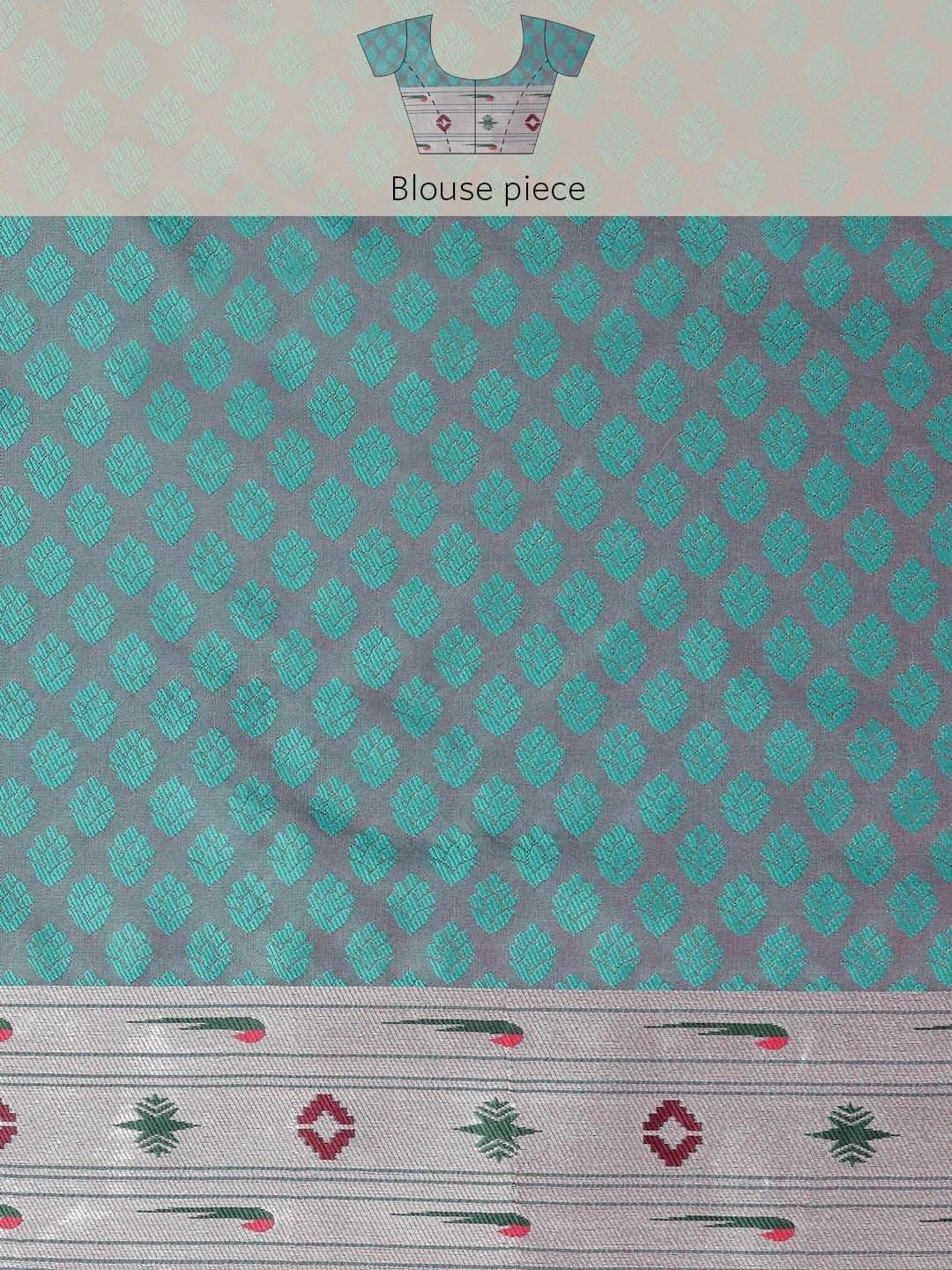 KALINI Women Polka Dot Zari Art Silk Paithani Saree thumbnail 4