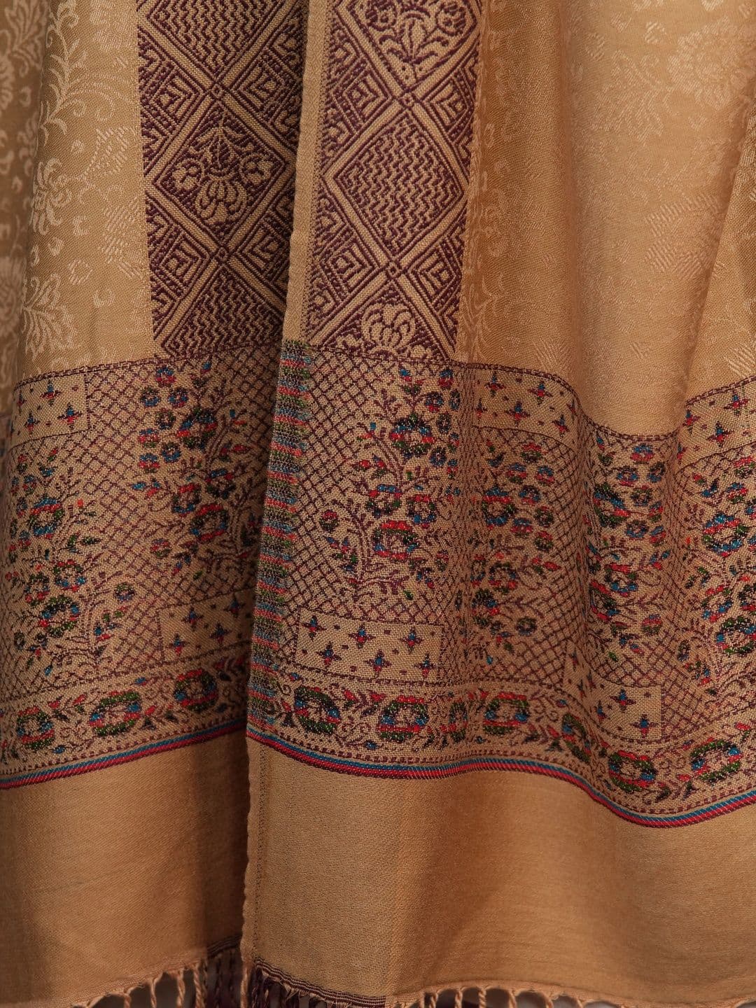S.T. Women Ethnic Motifs Woven Design Acrylic Shawl thumbnail 3