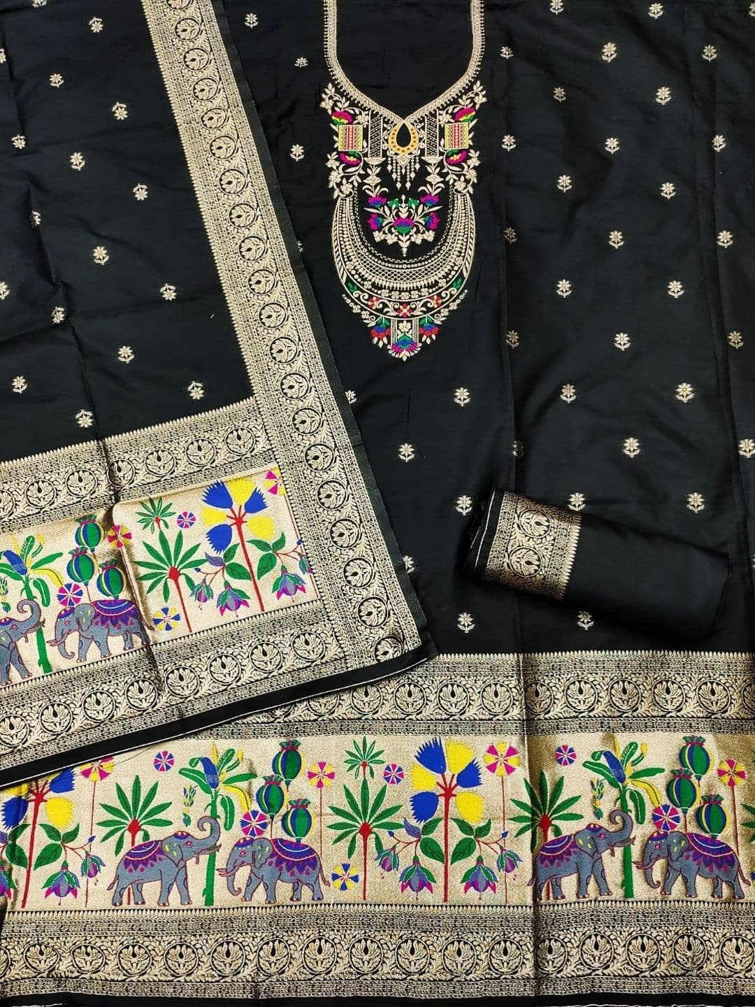 Dhaaga Ghar Pure Silk Unstitched Dress Material thumbnail 4