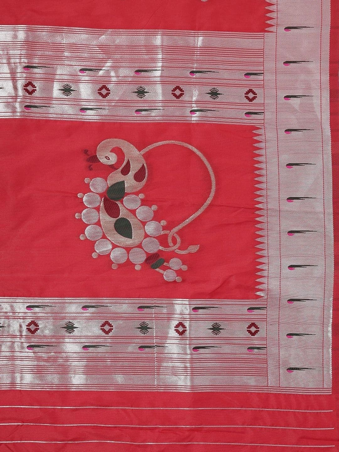 KALINI Woven Design Zari Art Silk Paithani Saree thumbnail 4
