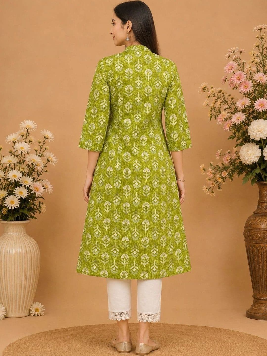 Araaha Women Floral Printed Thread Work Kurta thumbnail 5