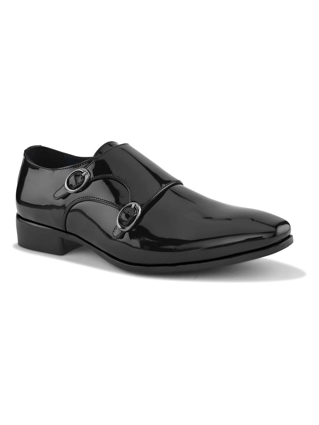 House of Pataudi Men Pointed Toe Buckle Formal Monks thumbnail 4
