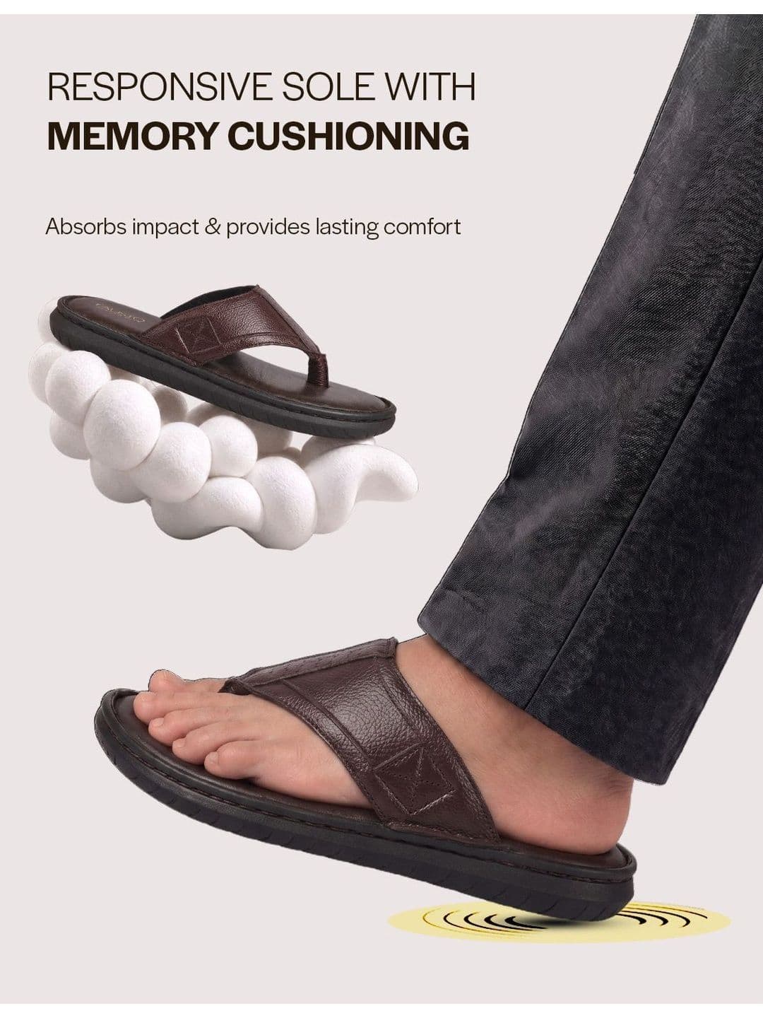 FAUSTO Men Leather Comfort Sandals thumbnail 7