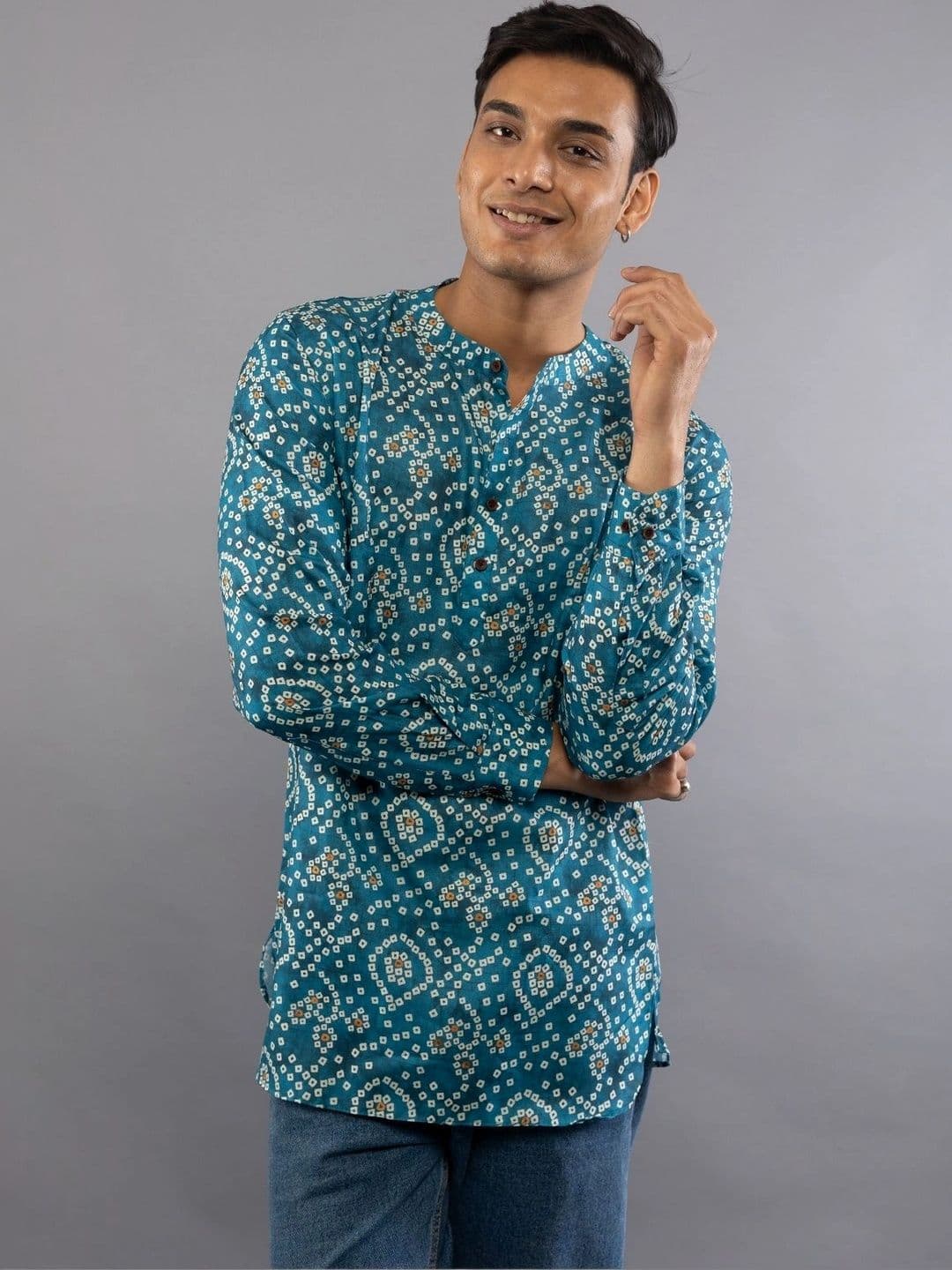 Vallengud Men Ethnic Motifs Printed Slim Fit Kurta - view 1