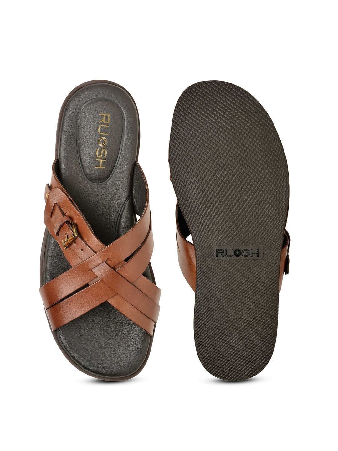 Ruosh Men Leather Comfort Sandals thumbnail 2