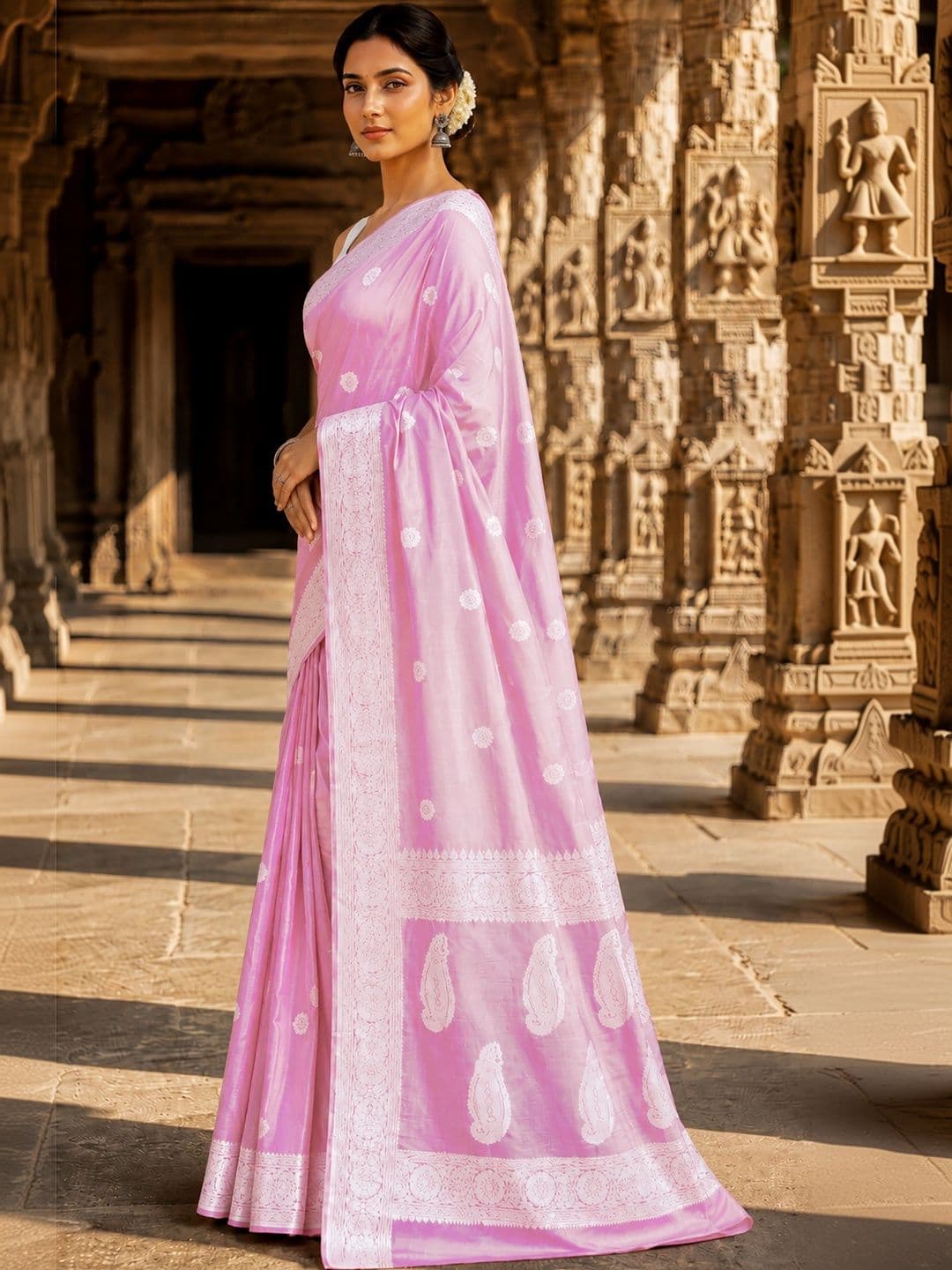 Mitera Woven Design Zari Designer Kanjeevaram Saree thumbnail 3