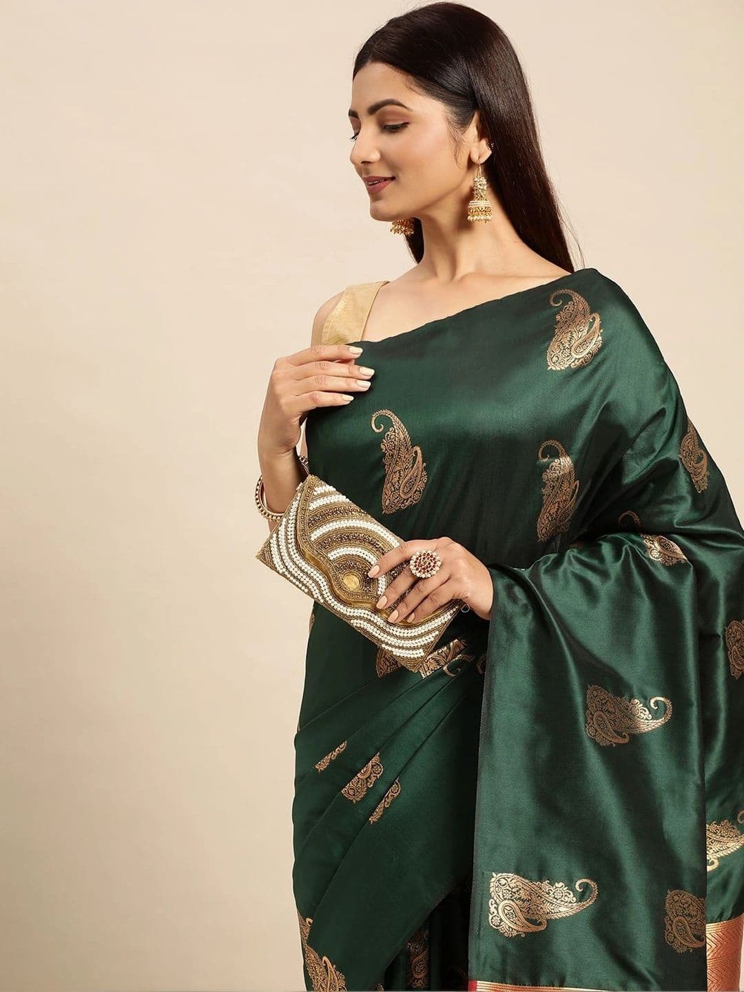 Dhaaga Ghar Woven Design Zari Art Silk Banarasi Saree thumbnail 2