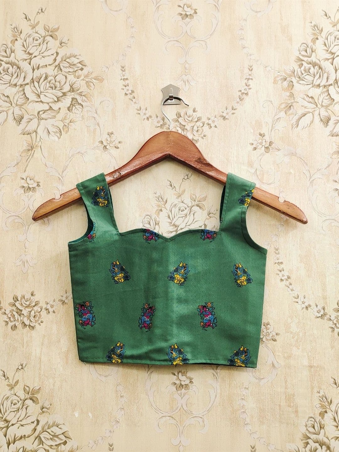 KALINI Girls Printed Kalamkari Ready to Wear Lehenga & Blouse With Dupatta thumbnail 4