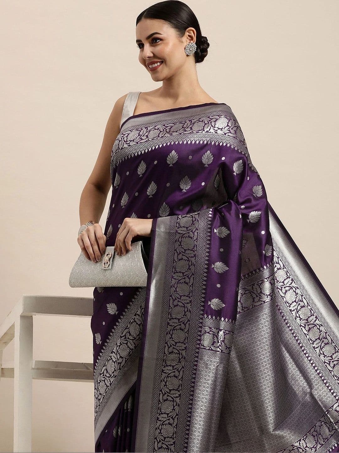KALINI Woven Design Zari Art Silk Banarasi Saree thumbnail 2