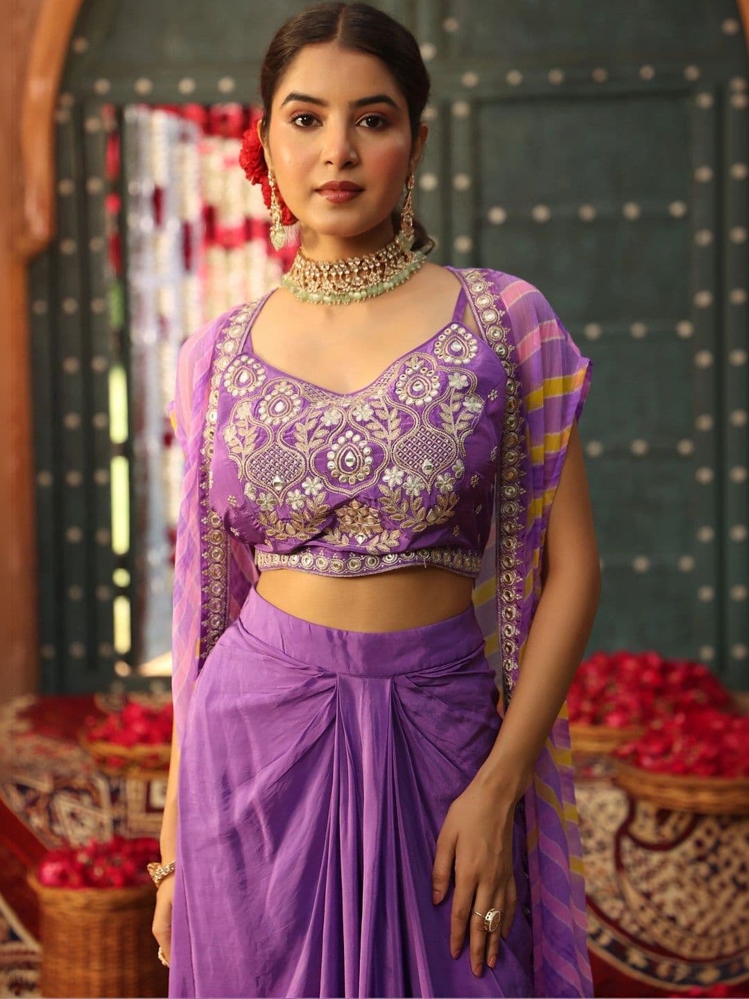 SCAKHI Embroidered Ready to Wear Lehenga & thumbnail 3