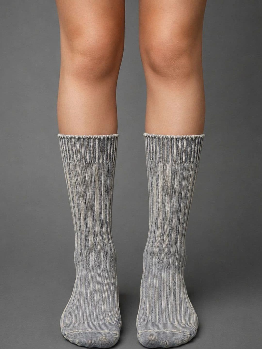ASQUAREDD Unisex Cotton Striped Calf Length Socks thumbnail 2