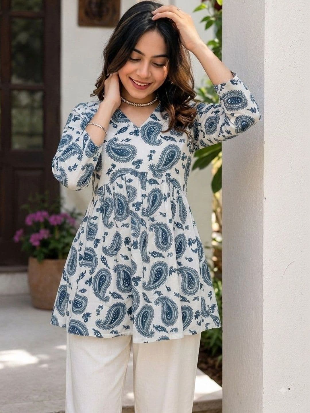 Fyunl Women Paisley Printed Kurta - view 1