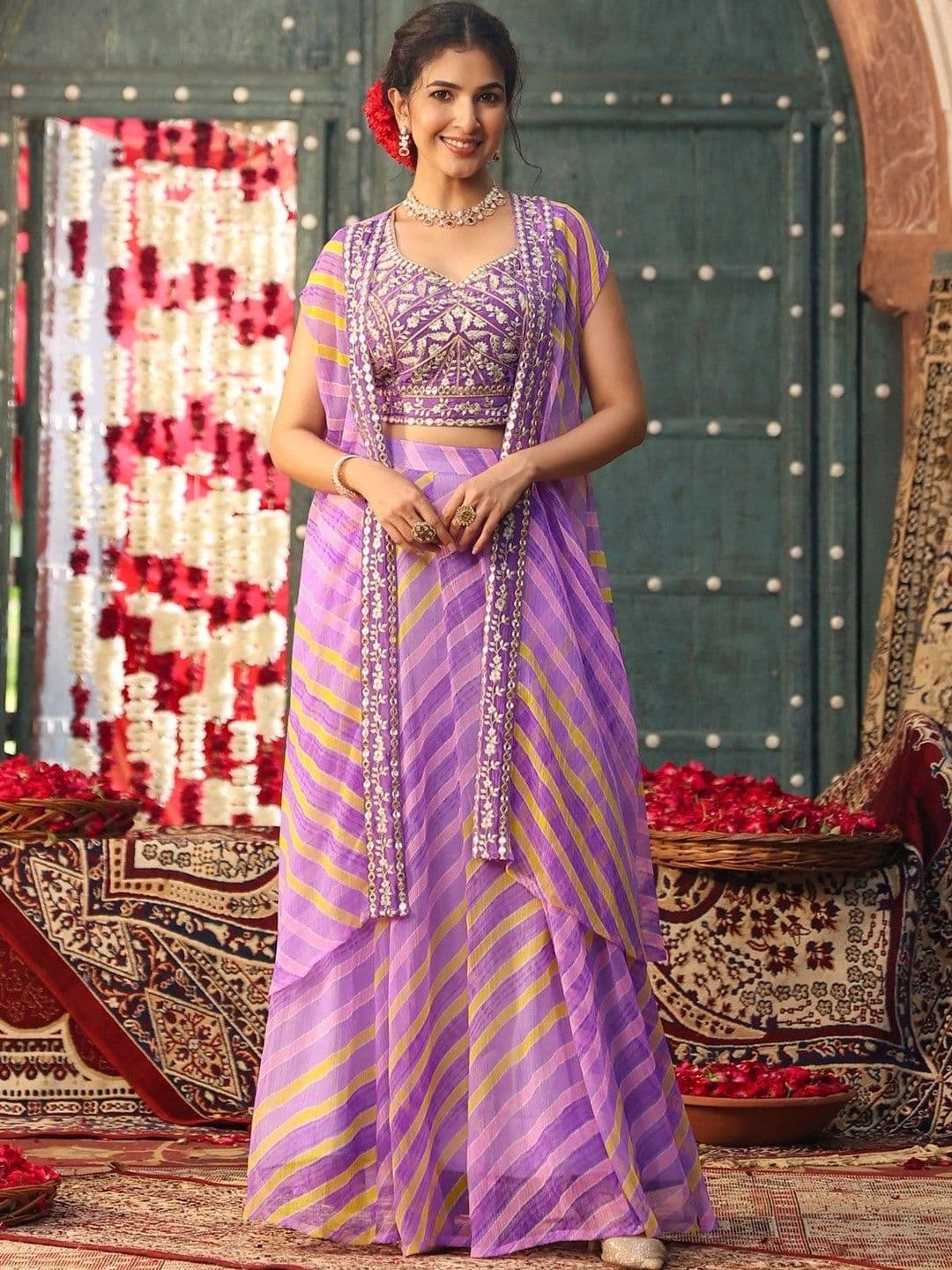 SCAKHI Embroidered Ready to Wear Lehenga & - view 1
