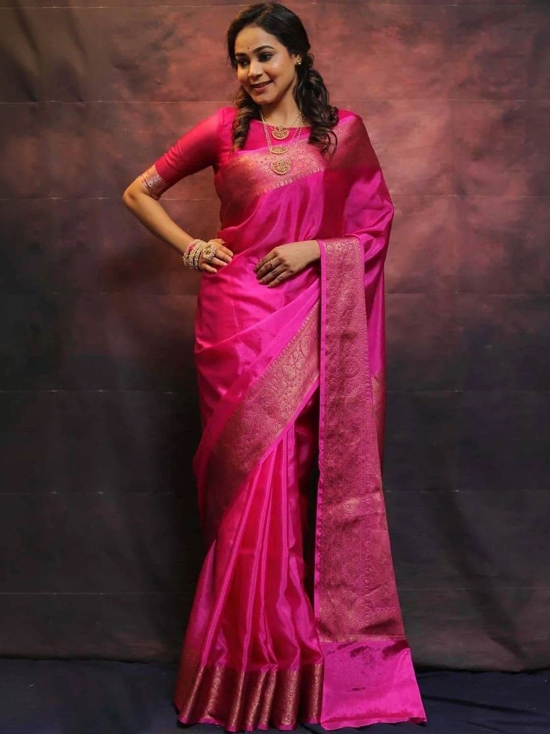 NARIVESH TRENDS Zari Silk Cotton Saree - view 1
