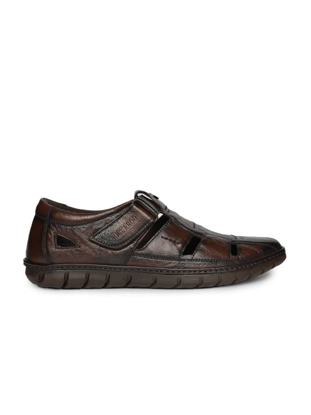 Buckaroo Men Textured Leather Shoe-Style Sandals thumbnail 5