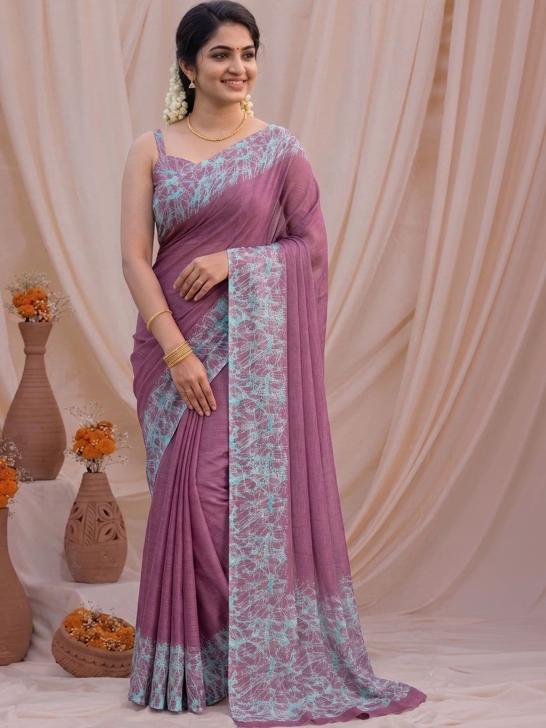 MAGNEITTA Pure Chiffon Designer Saree - view 1