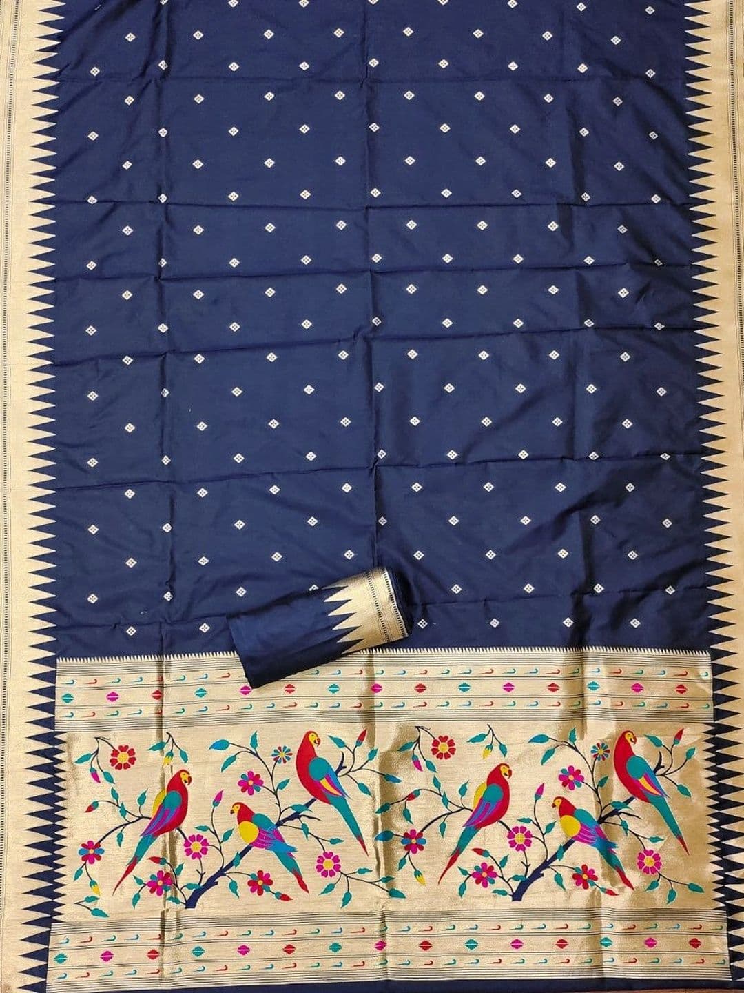 KALINI Pure Silk Unstitched Dress Material thumbnail 2
