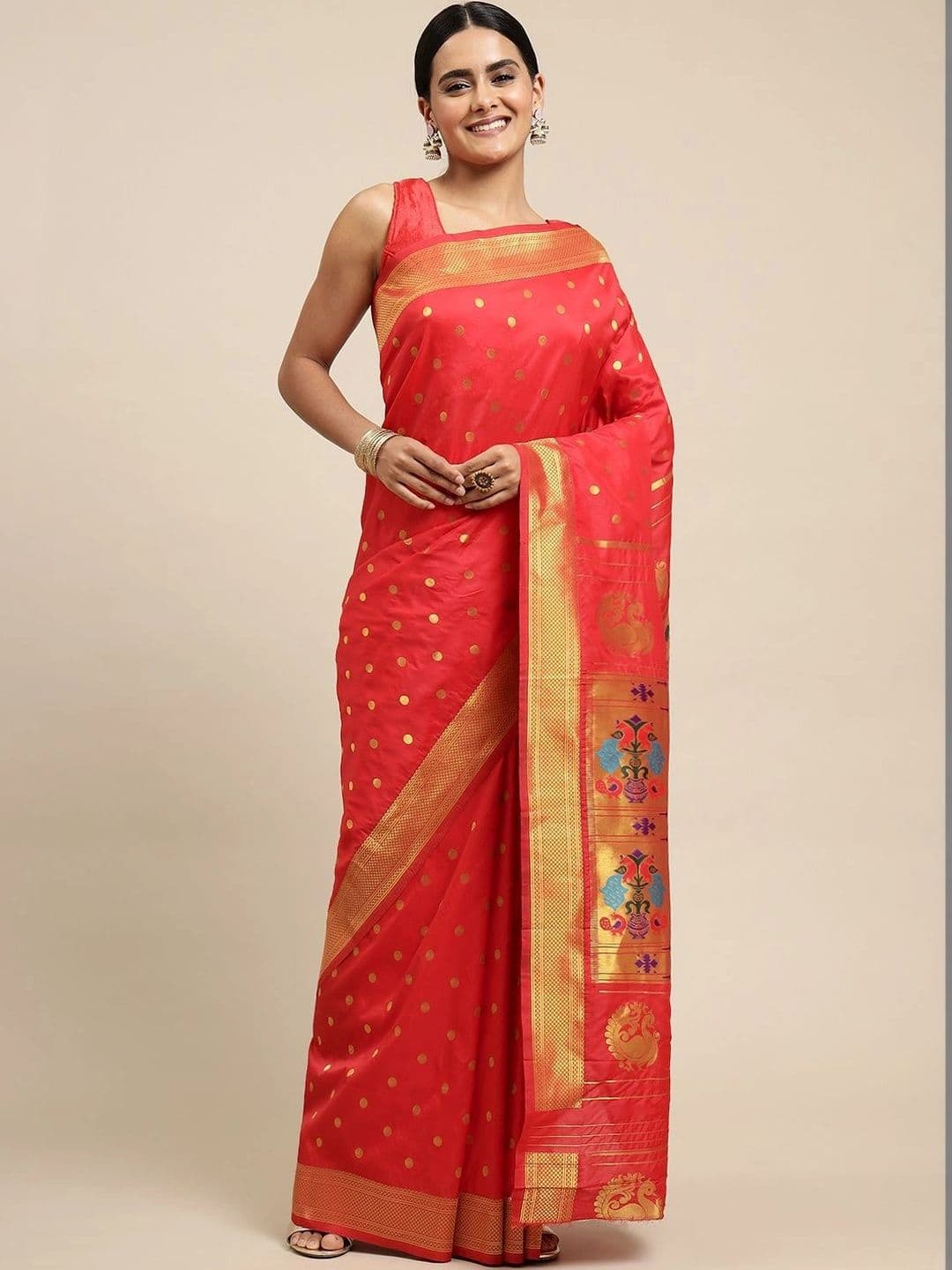 KALINI Woven Design Zari Art Silk Paithani Saree - view 1