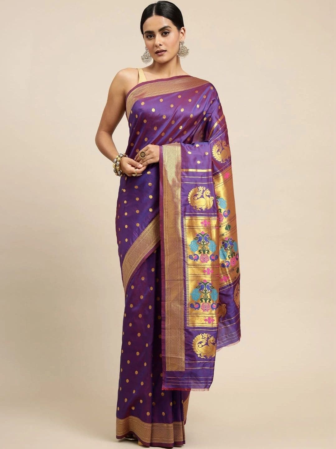 KALINI Woven Design Zari Art Silk Paithani Saree - view 1