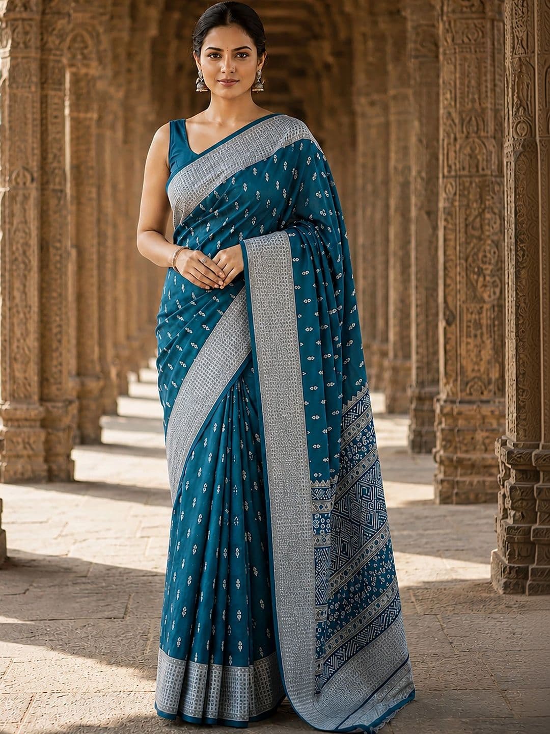 Mitera Silk Blend Designer Banarasi Saree - view 1