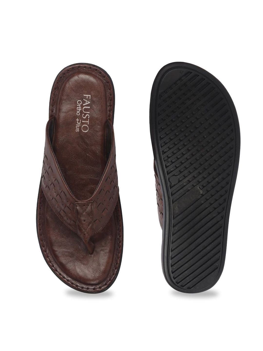 FAUSTO Men Lightweight and Comfort Thong Flip-Flops thumbnail 5