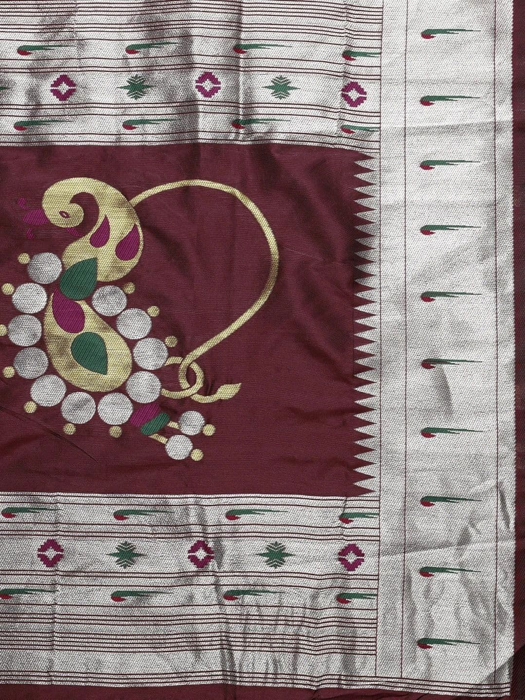 KALINI Women Woven Design Zari Paithani Saree thumbnail 2