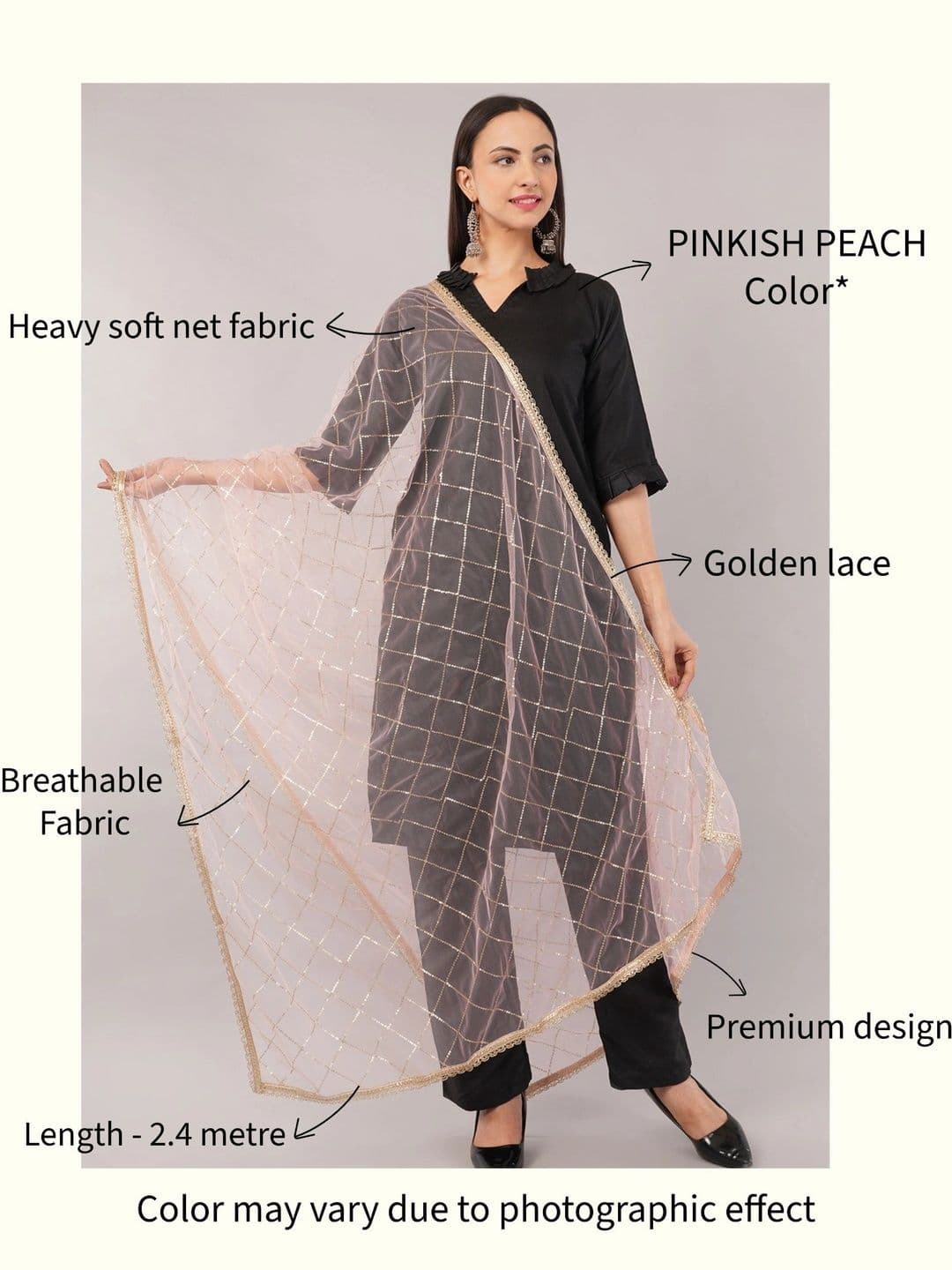 IVAARA Embroidered Dupatta with Zari thumbnail 4