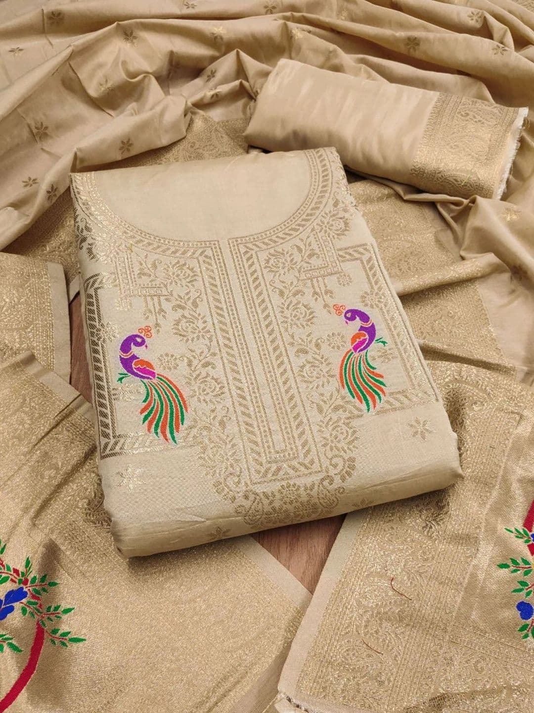 Dhaaga Ghar Pure Cotton Unstitched Dress Material - view 1