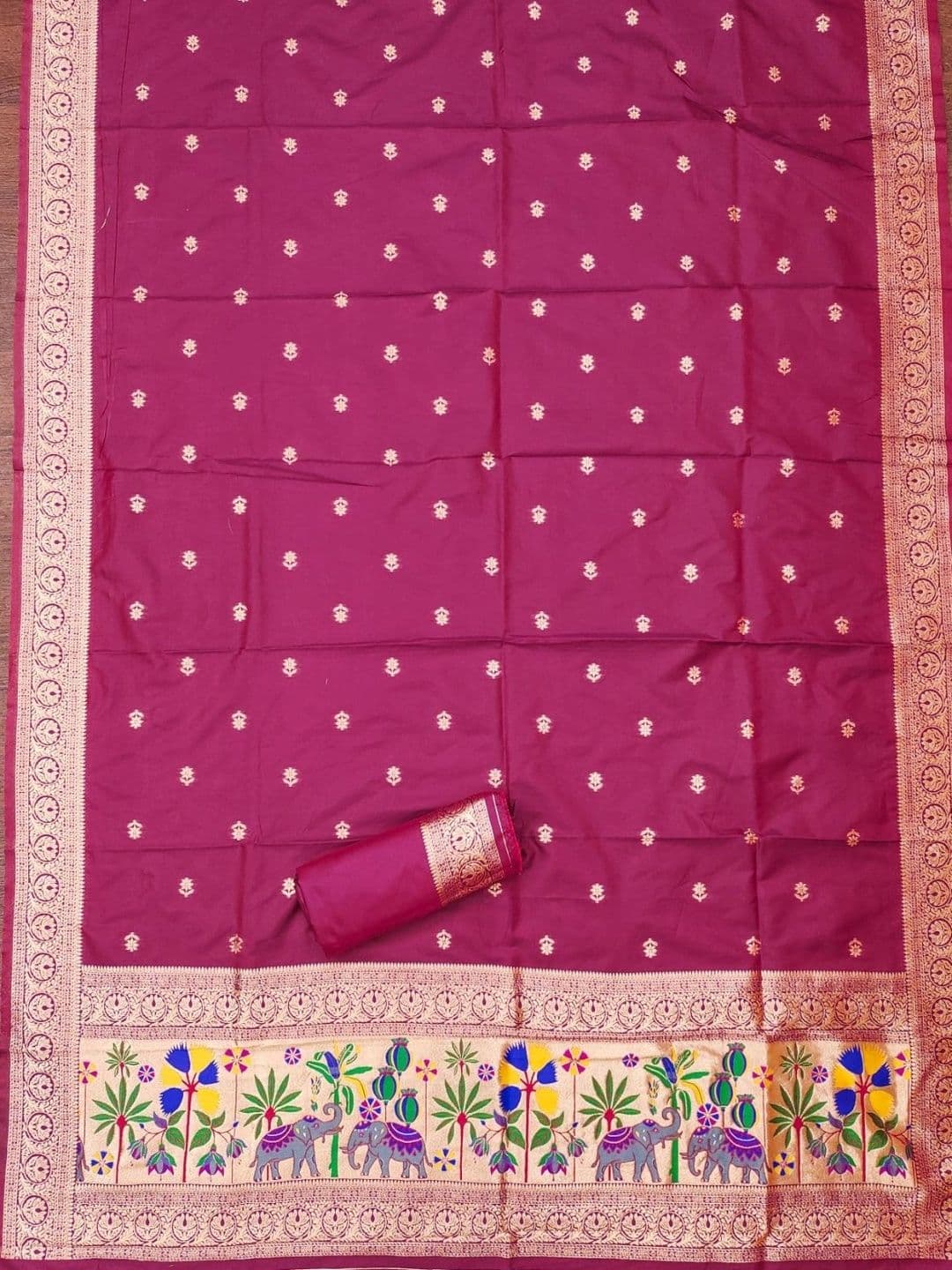 KALINI Pure Silk Unstitched Dress Material thumbnail 4