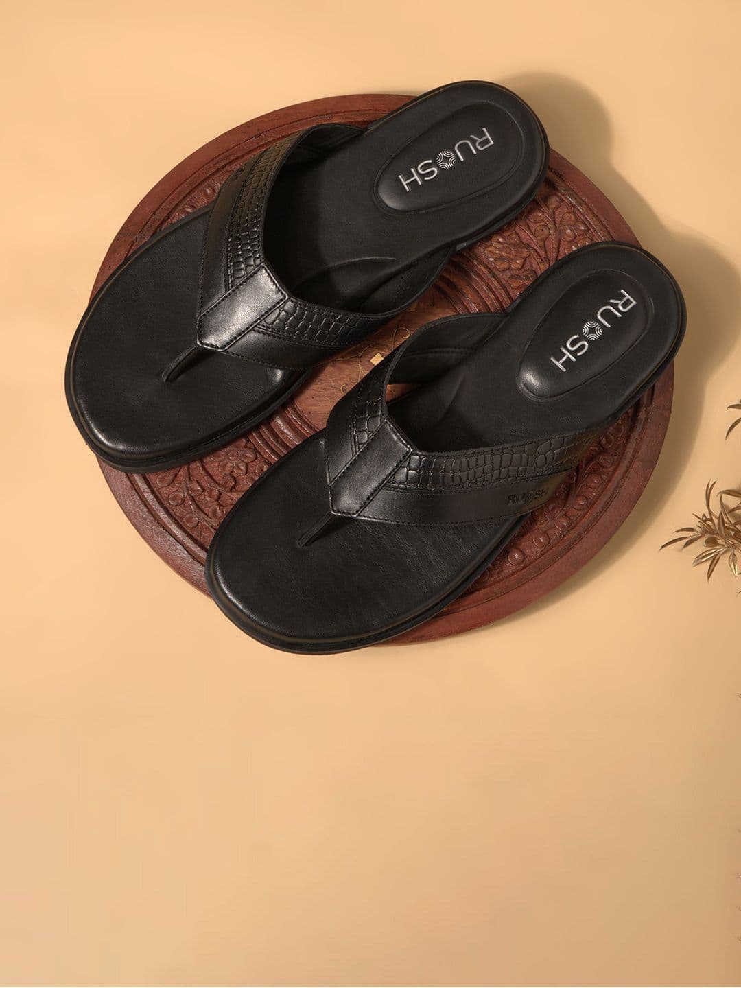 Ruosh Men Leather Slip-On Core Sandals thumbnail 7
