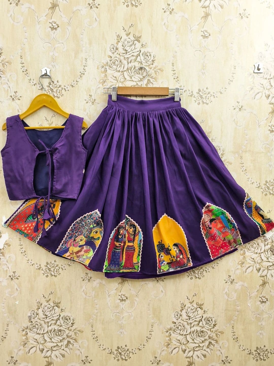 KALINI Girls Printed Ready to Wear Lehenga & thumbnail 4