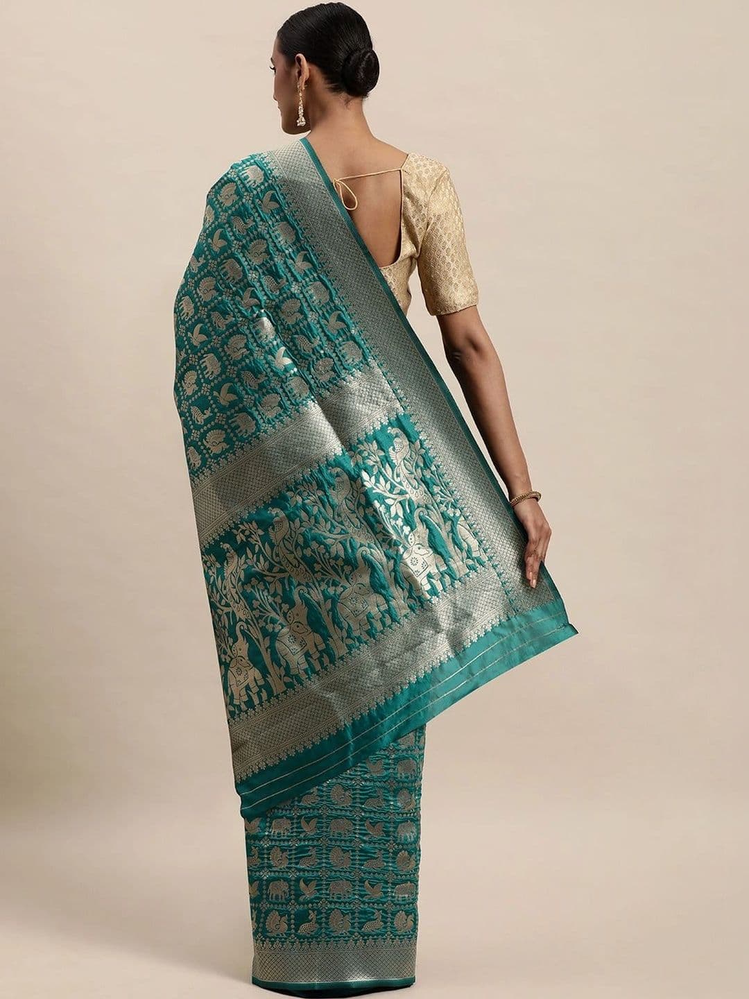 KALINI Woven Design Zari Art Silk Banarasi Saree thumbnail 5