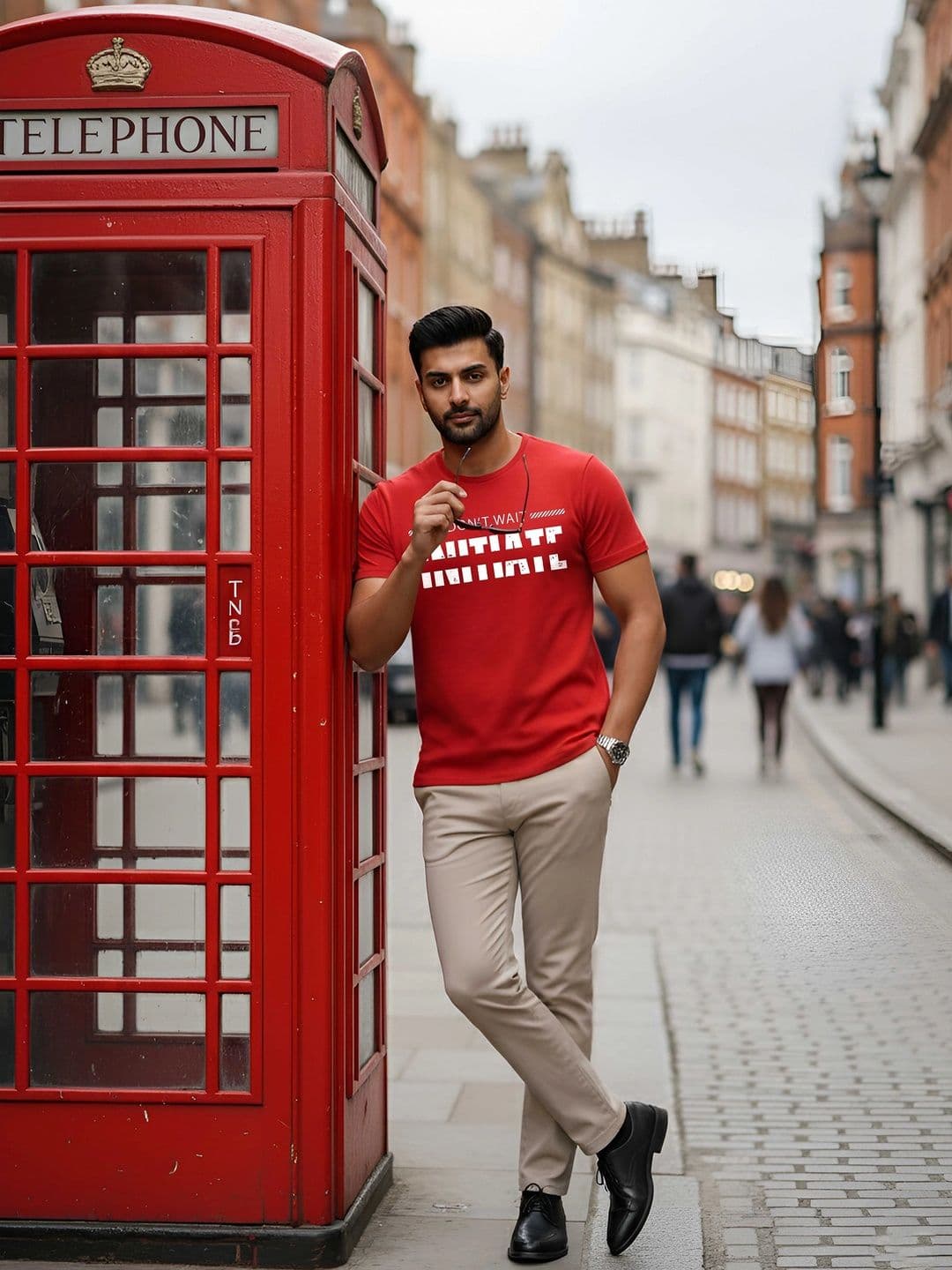 Moda Rapido Men Typography Printed T-shirt thumbnail 4
